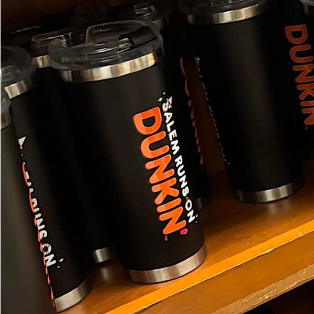 NWT 2024 “Salem Runs on Dunkin” 24oz Tumbler.